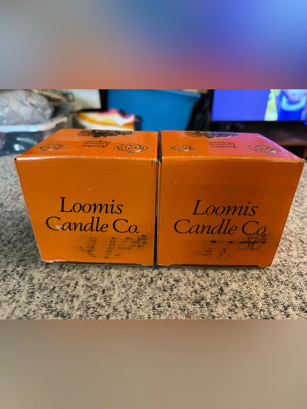 VTG RARE Loomis Candle Company Halloween Jack-O-Lantern Candle Candle Holder BOX
